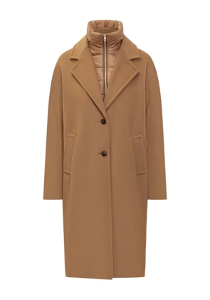 Herno single-breasted wool coat - Brown