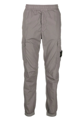 Stone Island Compass-appliqué cargo track pants - Grey