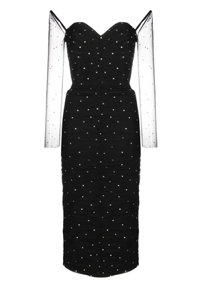 ANOUKI sequinned velvet dress - Black