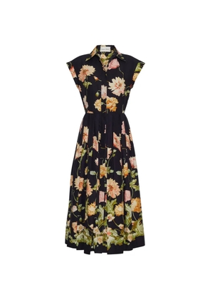Cara Cara Octavia belted floral-print kidi dress - Black