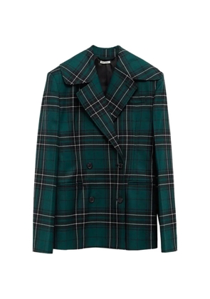 JW Anderson double-breasted plaid bazer - Green
