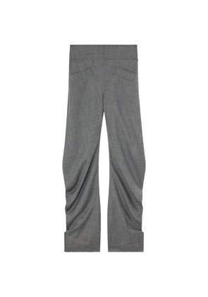 GANNI draped-detail trousers - Grey