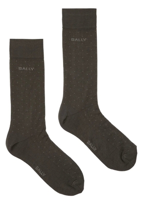 Bally dot-intarsia ankle socks - Grey