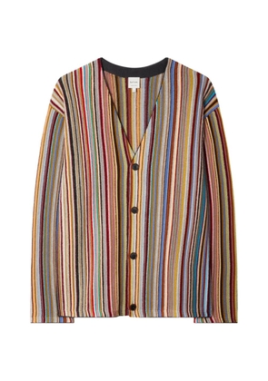 Paul Smith striped V-neck cardigan - Blue