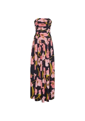 Cara Cara Montreal floral-print strapless dress - Black