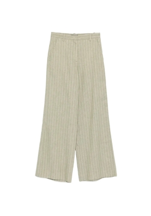 Maje striped straight trousers - Green