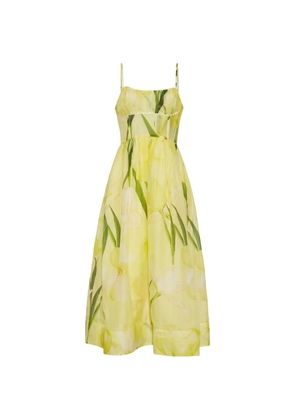 Cara Cara Alba floral-print midi dress - Yellow