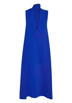 Ferragamo draped-detail maxi dress - Blue