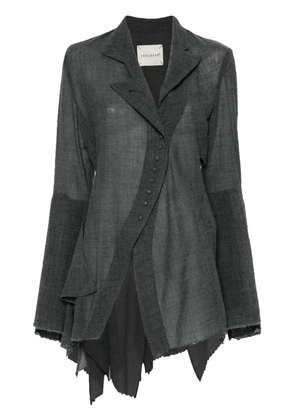 YEHUAFAN asymmetric shirt - Grey