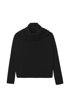 Rick Owens funnel-neck panelled sweater - Black