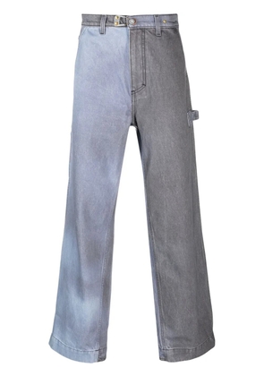 OBJECTS IV LIFE two-tone wide-leg jeans - Blue