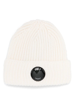 C.P. Company Lens detail beanie hat - White
