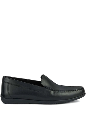 Geox Ascanio leather slip-on loafers - Black