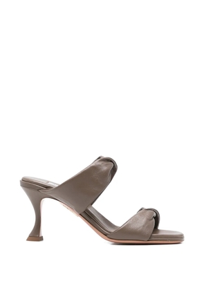 Aquazzura knotted leather sandals - Brown