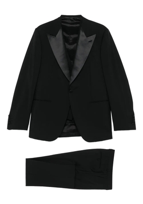 Caruso shawl-lapel single-breasted suit (set of three) - Black