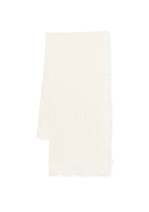 Fabiana Filippi frayed striped scarf - Neutrals