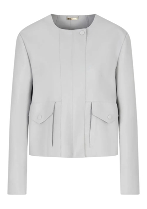 Giorgio Armani leather pocket jacket - Grey