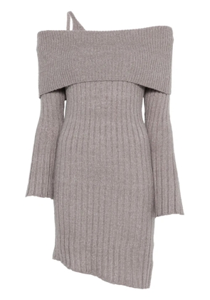 House of Sunny chunky-rib mini dress - Grey