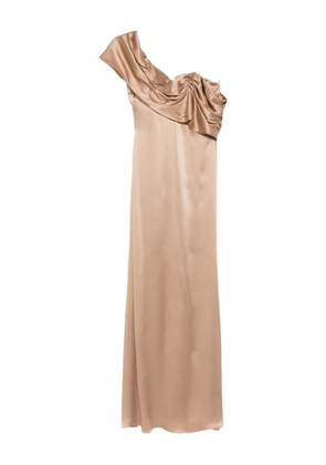 Giuseppe Di Morabito draped one-shoulder dress - Neutrals