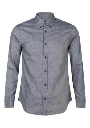 Armani Exchange curved-hem long-sleeve shirt - Blue