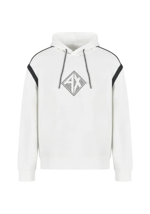 Armani Exchange diamond-graphic hoodie - White