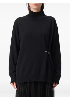 Fabiana Filippi Platinum draped high-neck sweater - Black