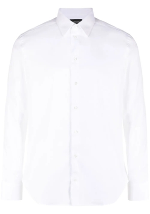 Emporio Armani classic-collar twill-weave shirt - White