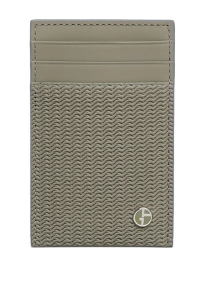 Giorgio Armani textured logo cardholder - Green