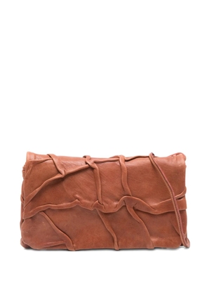 SOMMET Soffietta leather clutch bag - Brown