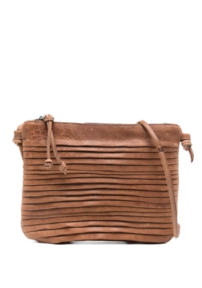 SOMMET Country pleated cross body bag - Brown