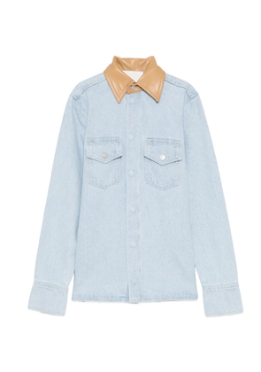 Nanushka exposed-seam cotton shirt - Blue