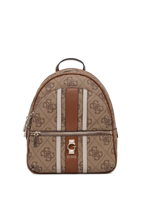 GUESS USA Erenia logo-plaque patterned backpack - Neutrals