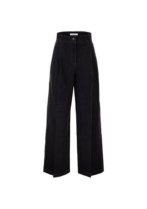 Max Mara five-pockets wide-leg jeans - Black
