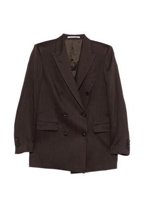 Tagliatore pinstripe double-breasted blazer - Brown