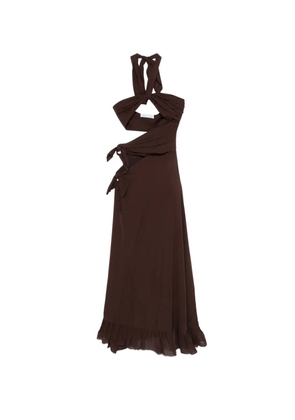 Raquel Diniz Teresa cut-out ruffled maxi dress - Brown