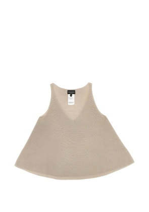Emporio Armani v-neck sleeveless top - Neutrals