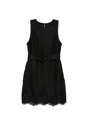 TWINSET belted lace dress - Black