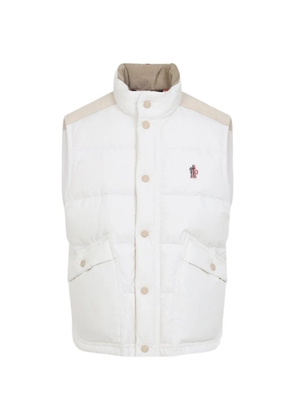 Moncler Grenoble button corduroy padded jacket - White