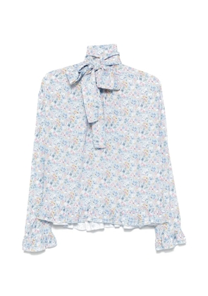 Nº21 bow floral blouse - Blue