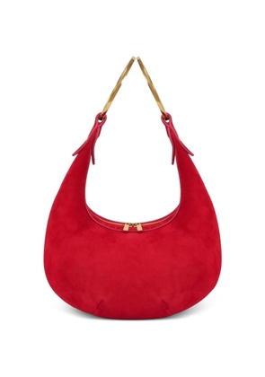 POTAMY ring detail suede mini bag - Red