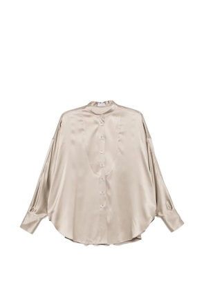 Brunello Cucinelli band-collar shirt - Neutrals