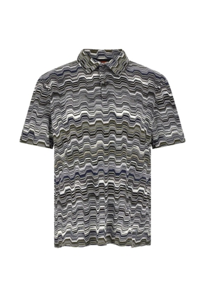 Missoni zig-zag jacquard polo shirt - Green