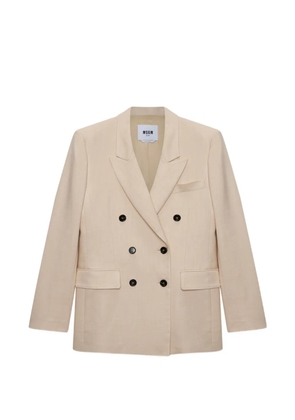 MSGM double-breasted blazer - Neutrals