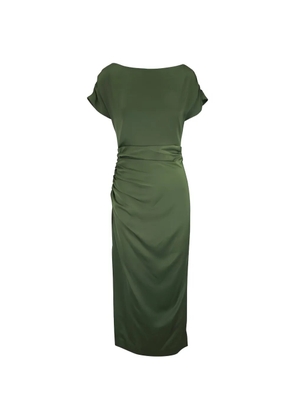 Lela Rose draped-detail midi dress - Green