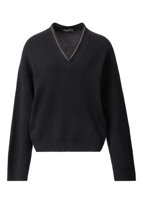 Fabiana Filippi embellished V-neck sweater - Blue
