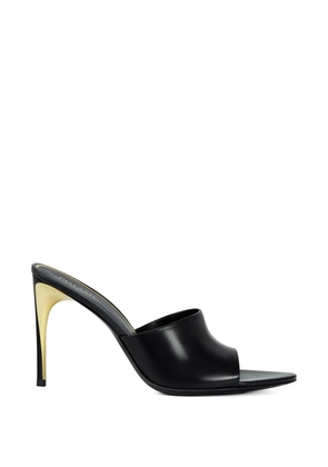 POTAMY pointed leather mules - Black