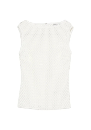 Stine Goya textured sleeveless vest - White