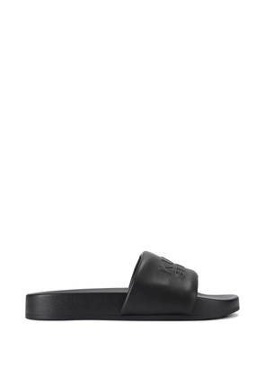 Kurt Geiger London Stacked logo-embossed slides - Black