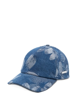 Iceberg floral-jacquard denim baseball cap - Blue