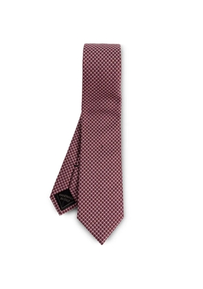 Brioni patterned tie - Red